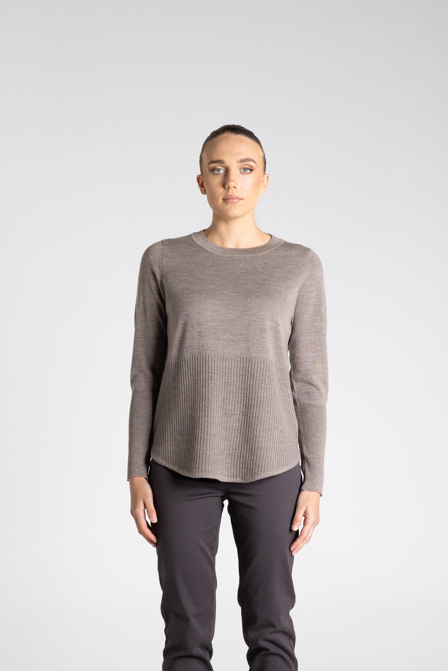 Merino Scoop Rib Hem