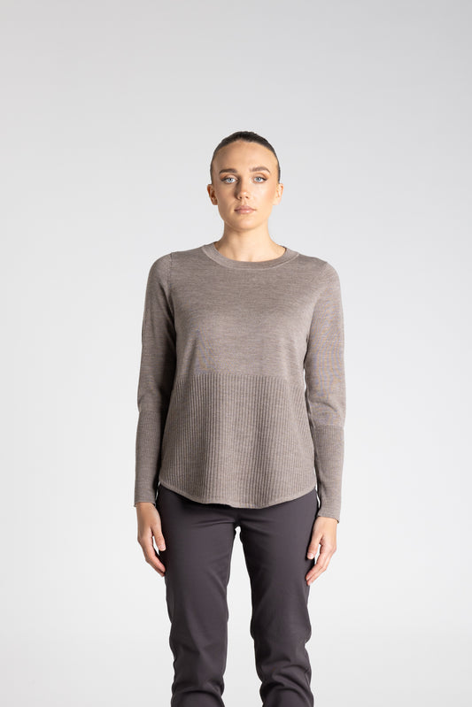 Merino Scoop Rib Hem