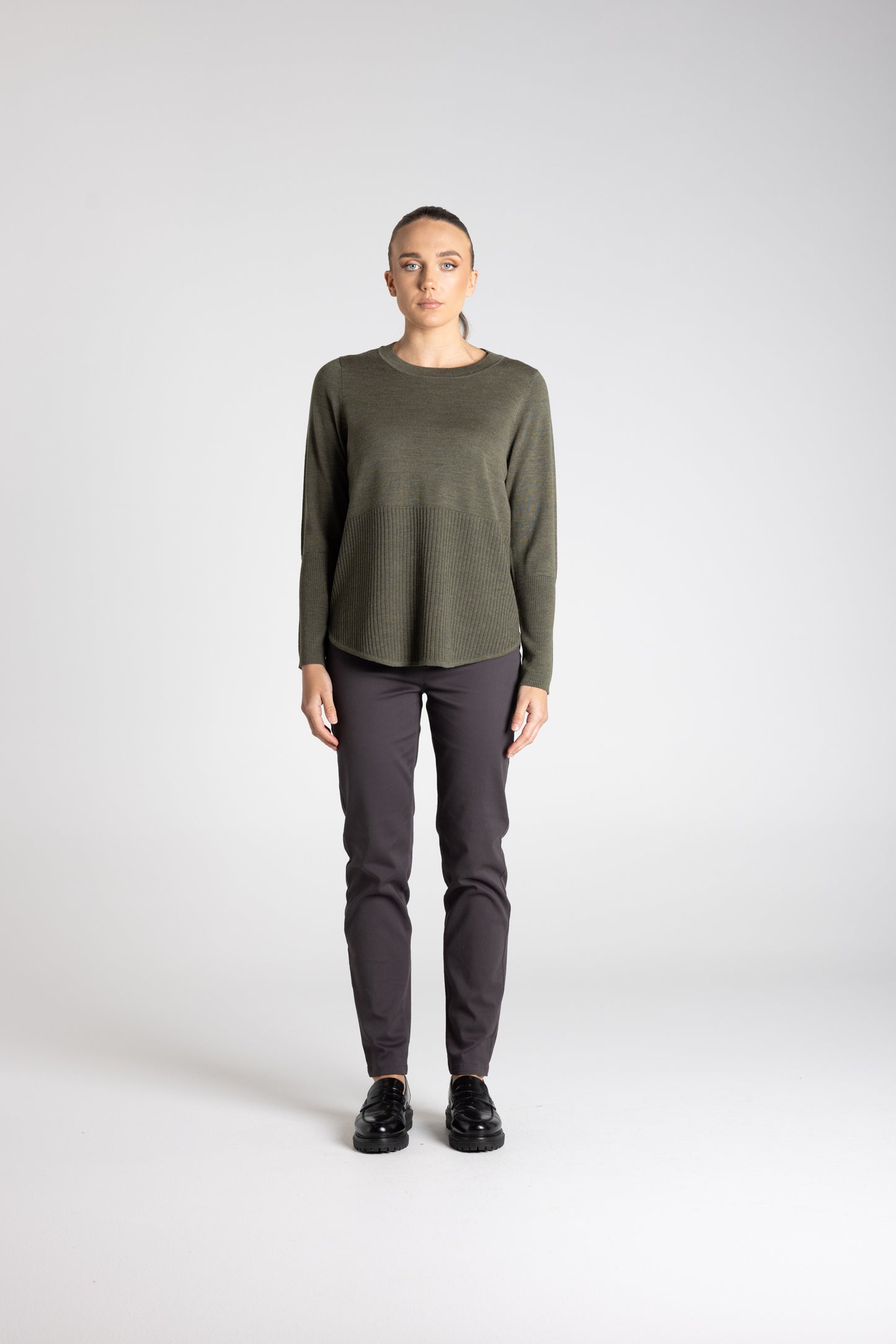 Merino Scoop Rib Hem