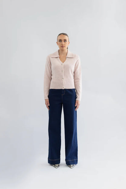 Polo Fluffy Knit Cardigan