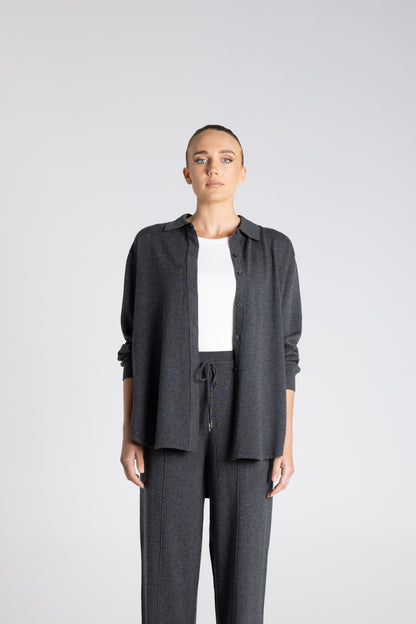 Knit Shirt-Dropped Shoulder