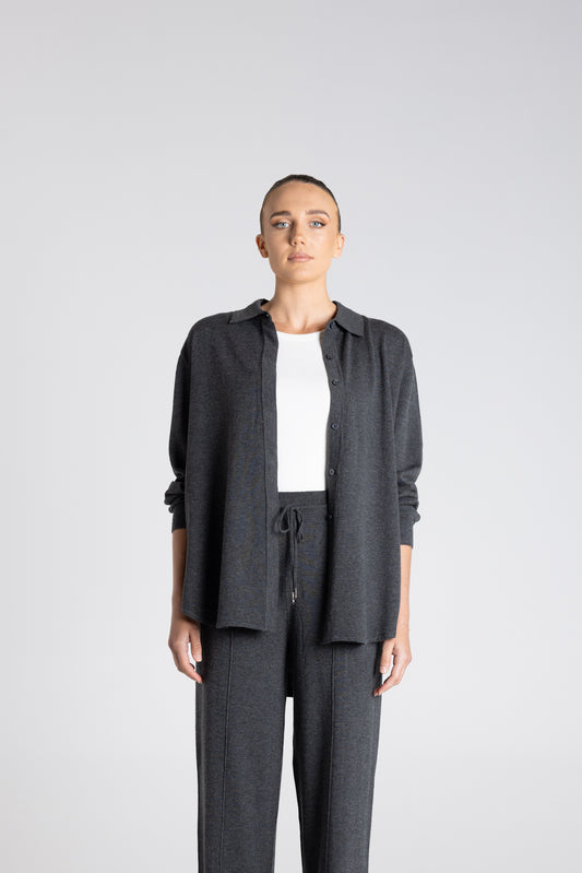 Knit Shirt-Dropped Shoulder