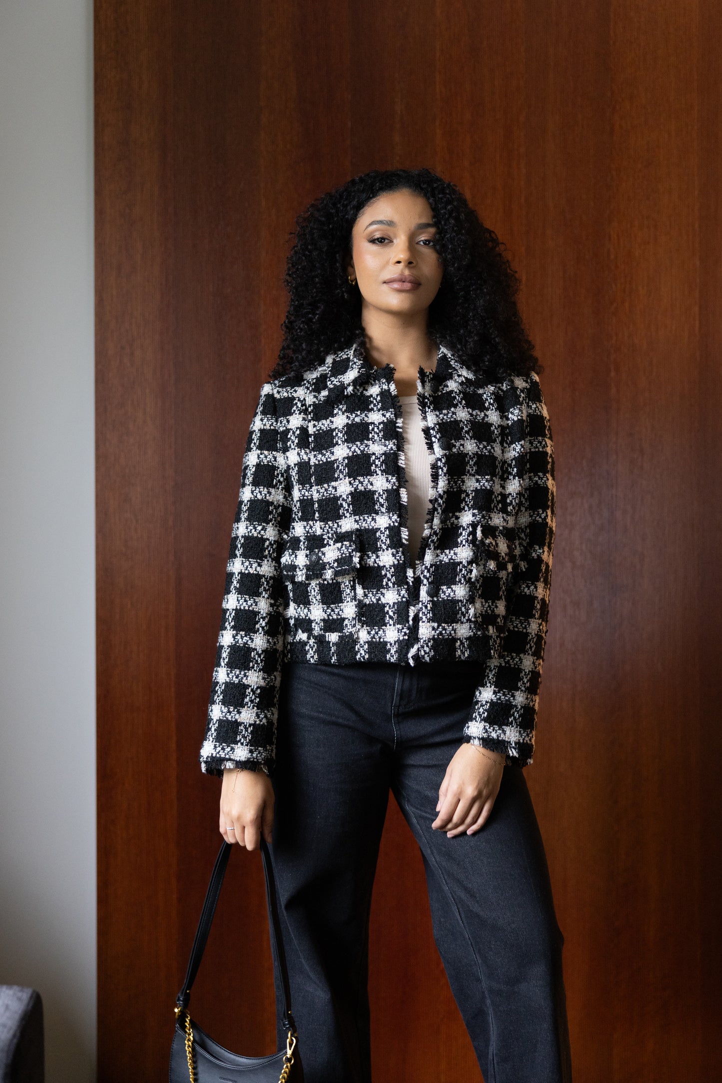 Cropped Tweed Blazer
