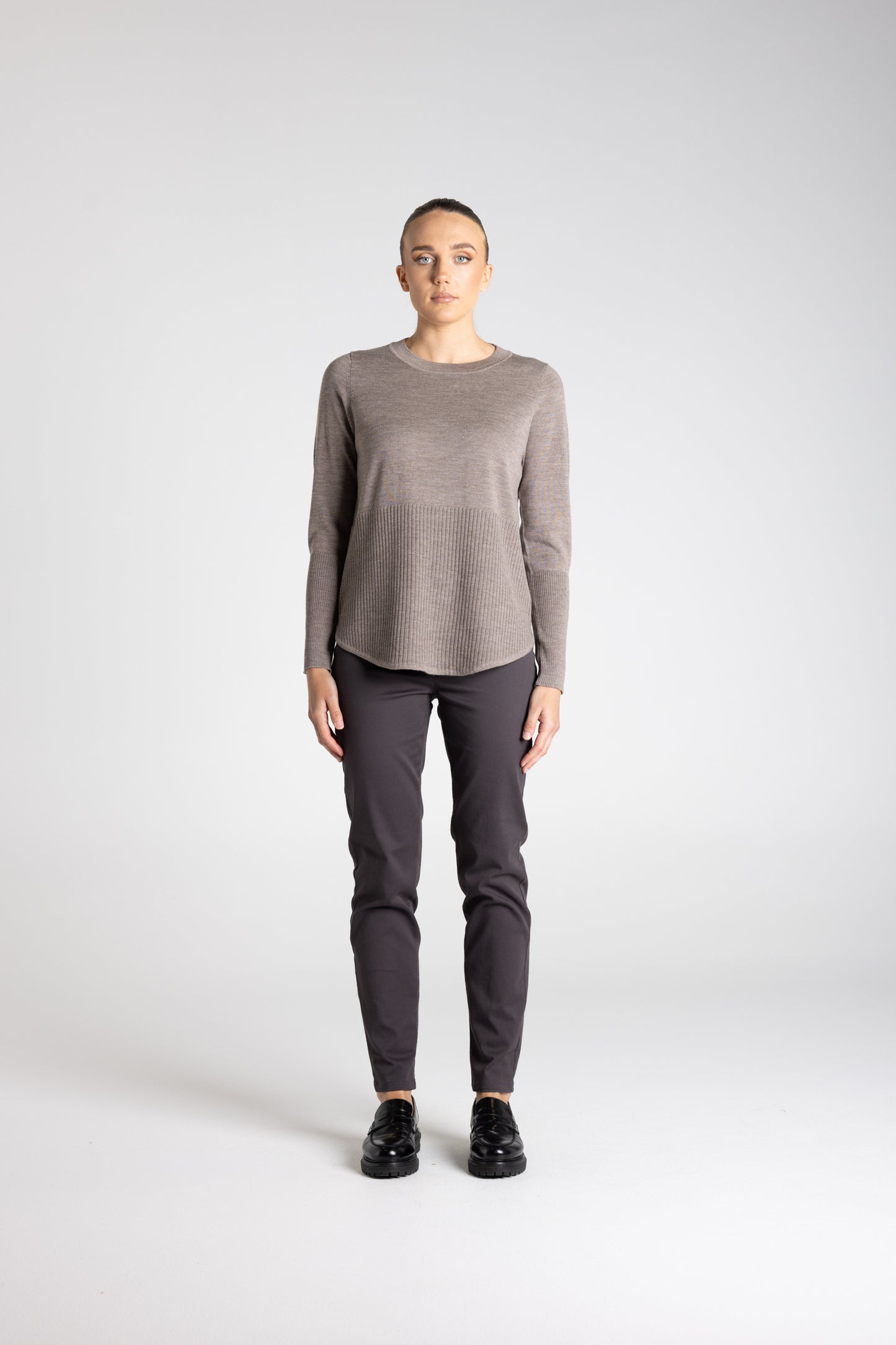 Merino Scoop Rib Hem