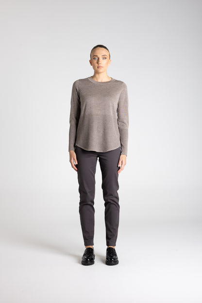 Merino Scoop Rib Hem