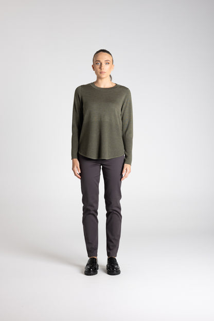 Merino Scoop Rib Hem