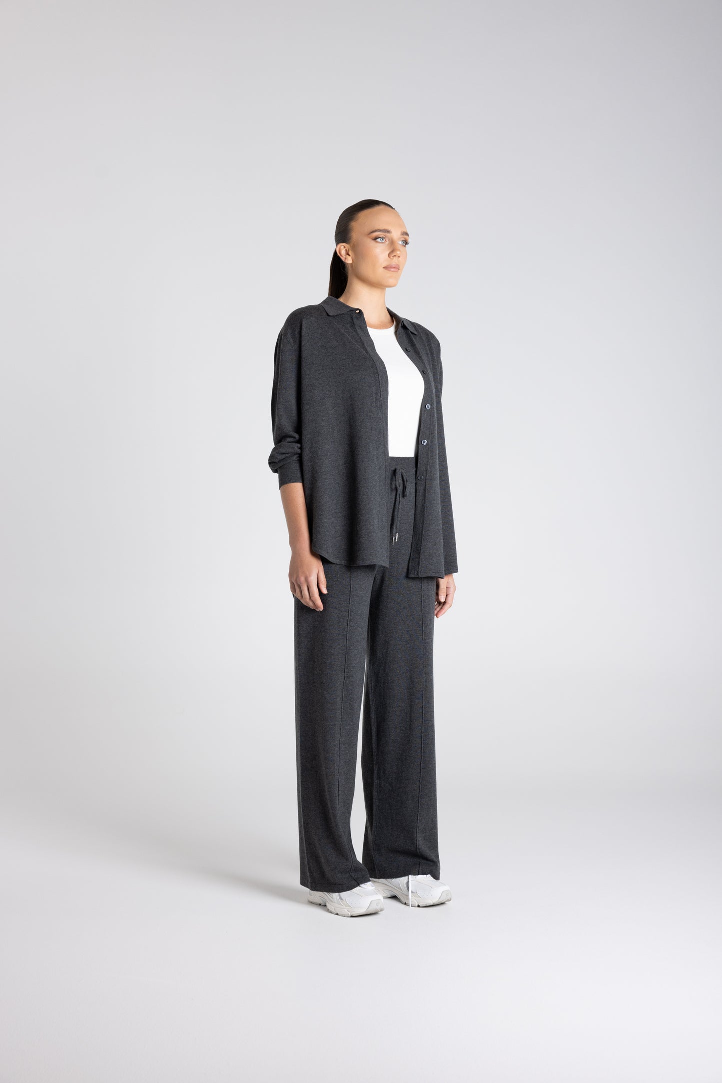 Knit Shirt-Dropped Shoulder