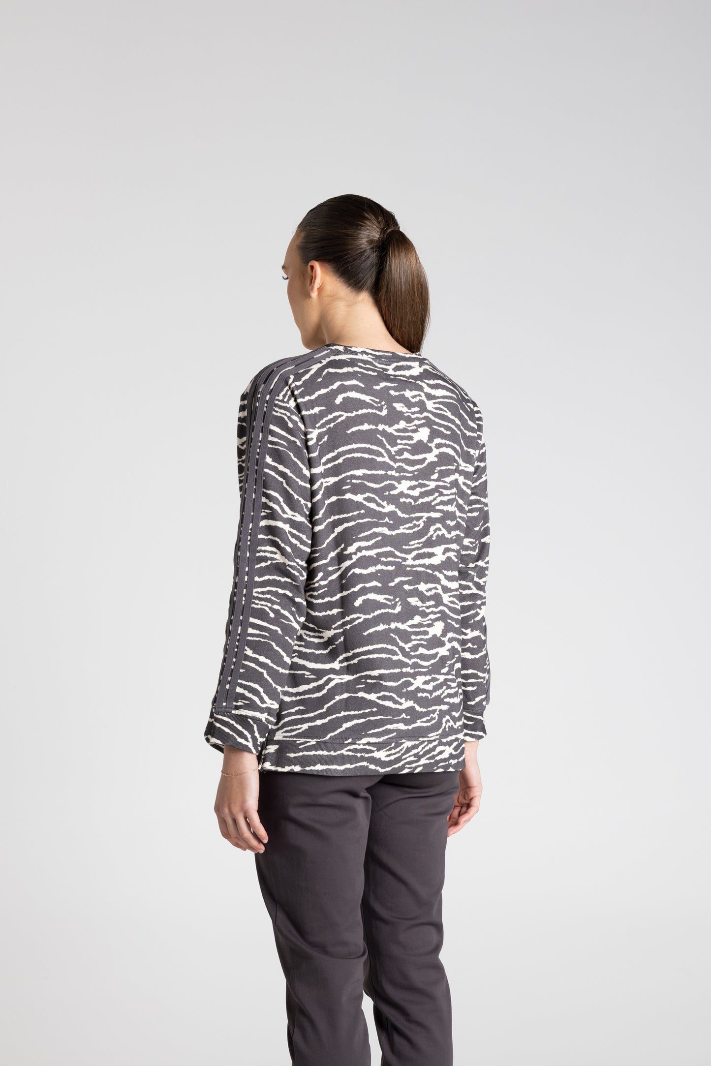 Zebra Print Sweat with Trim