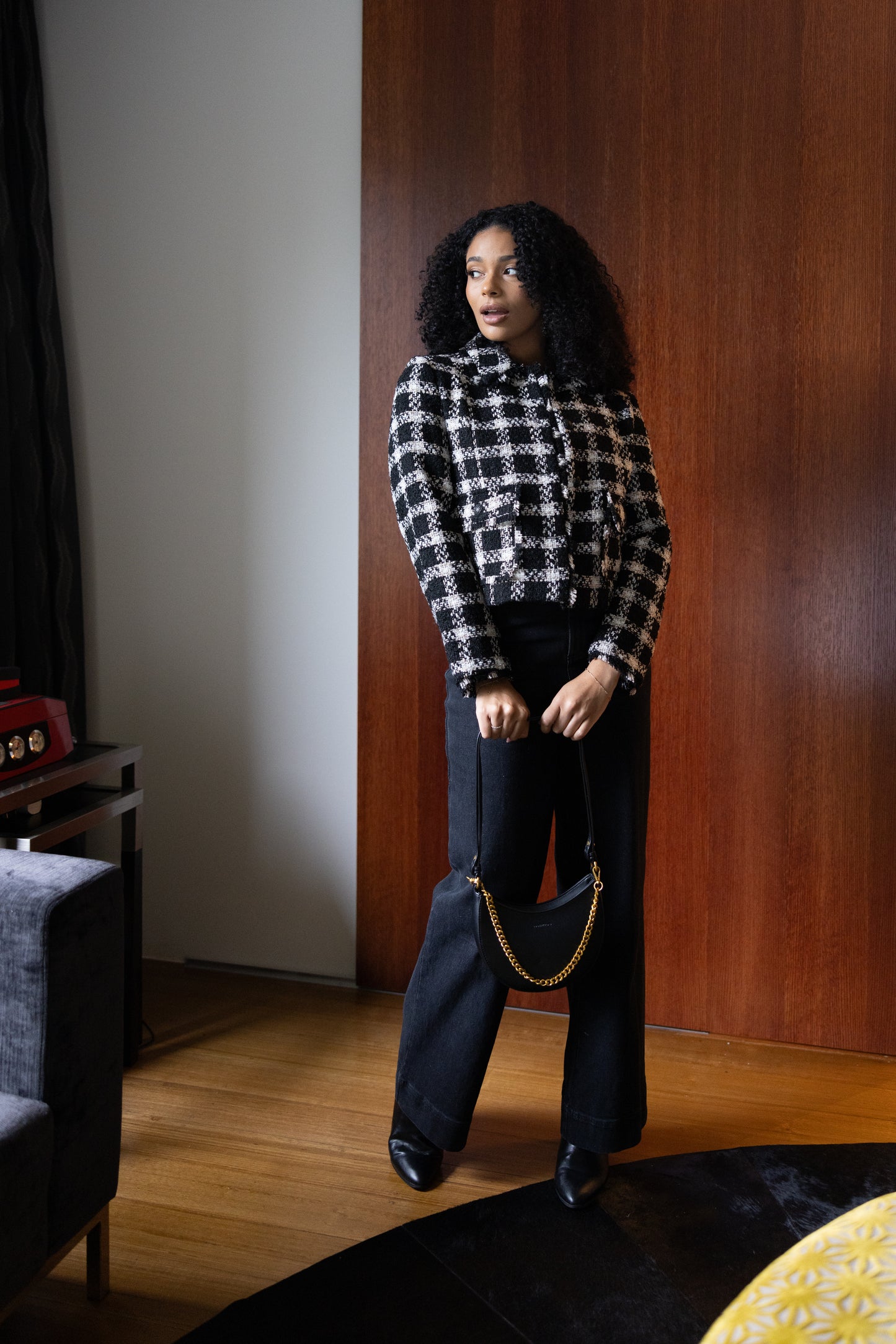 Cropped Tweed Blazer