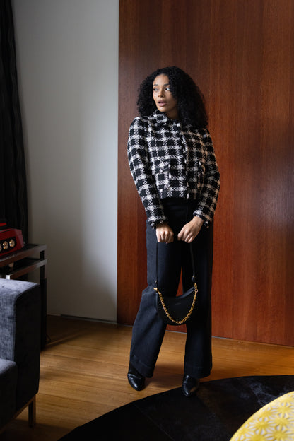Cropped Tweed Blazer