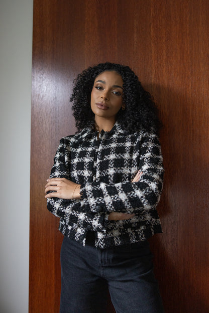 Cropped Tweed Blazer