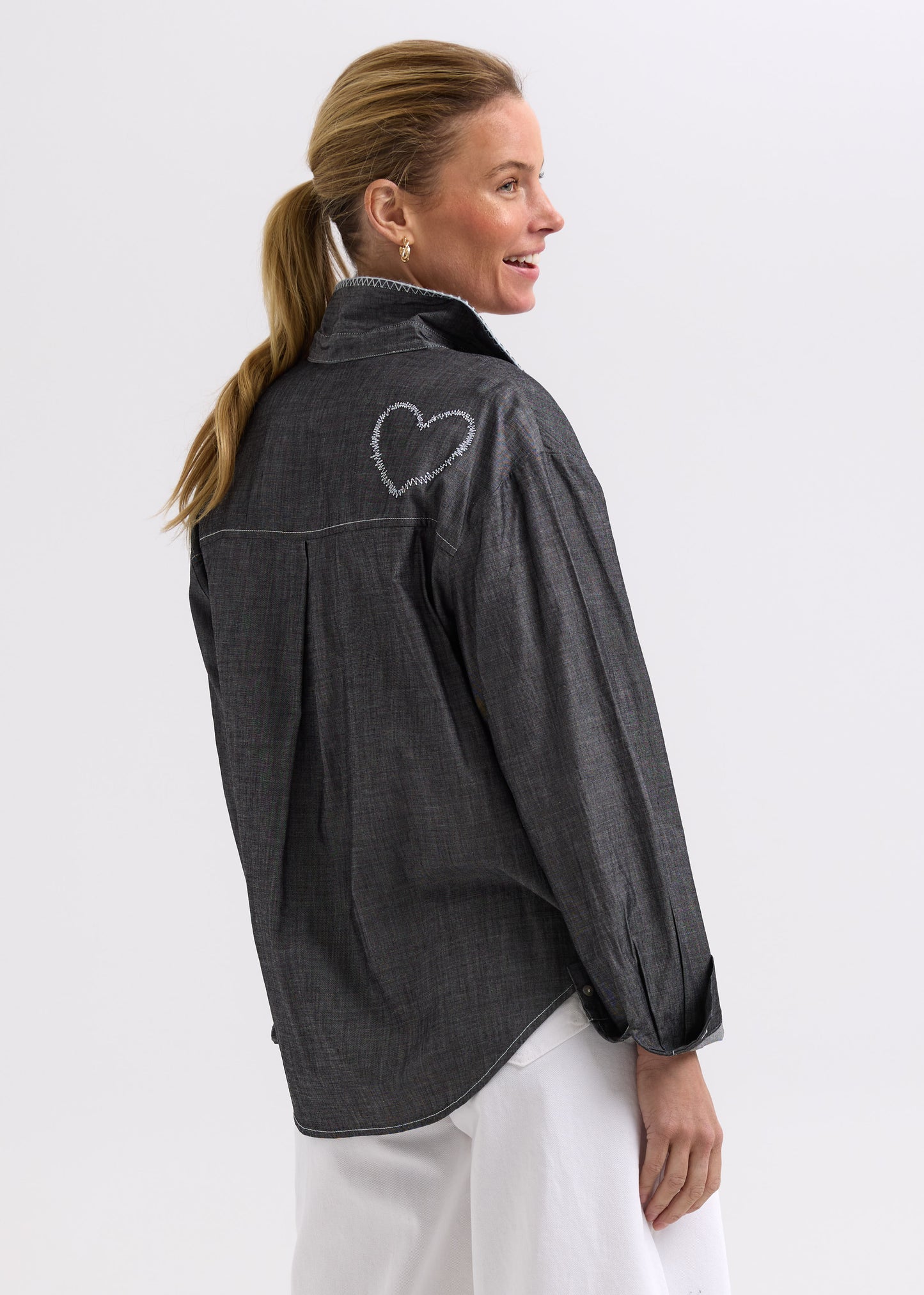 Hand Work Denim Shirt