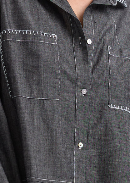 Hand Work Denim Shirt